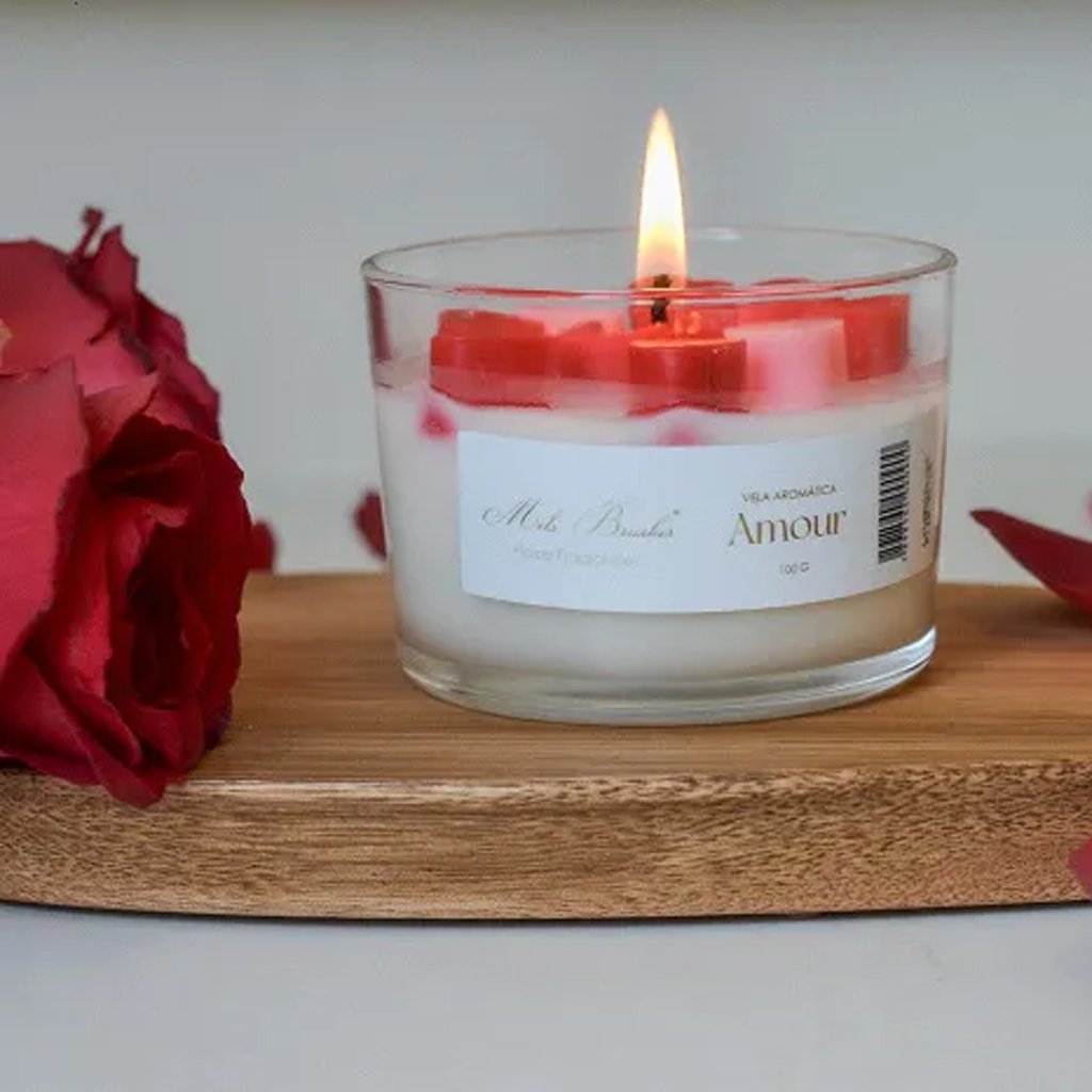 Vela Aromática Perfumada Mels Brushes 100g Amour