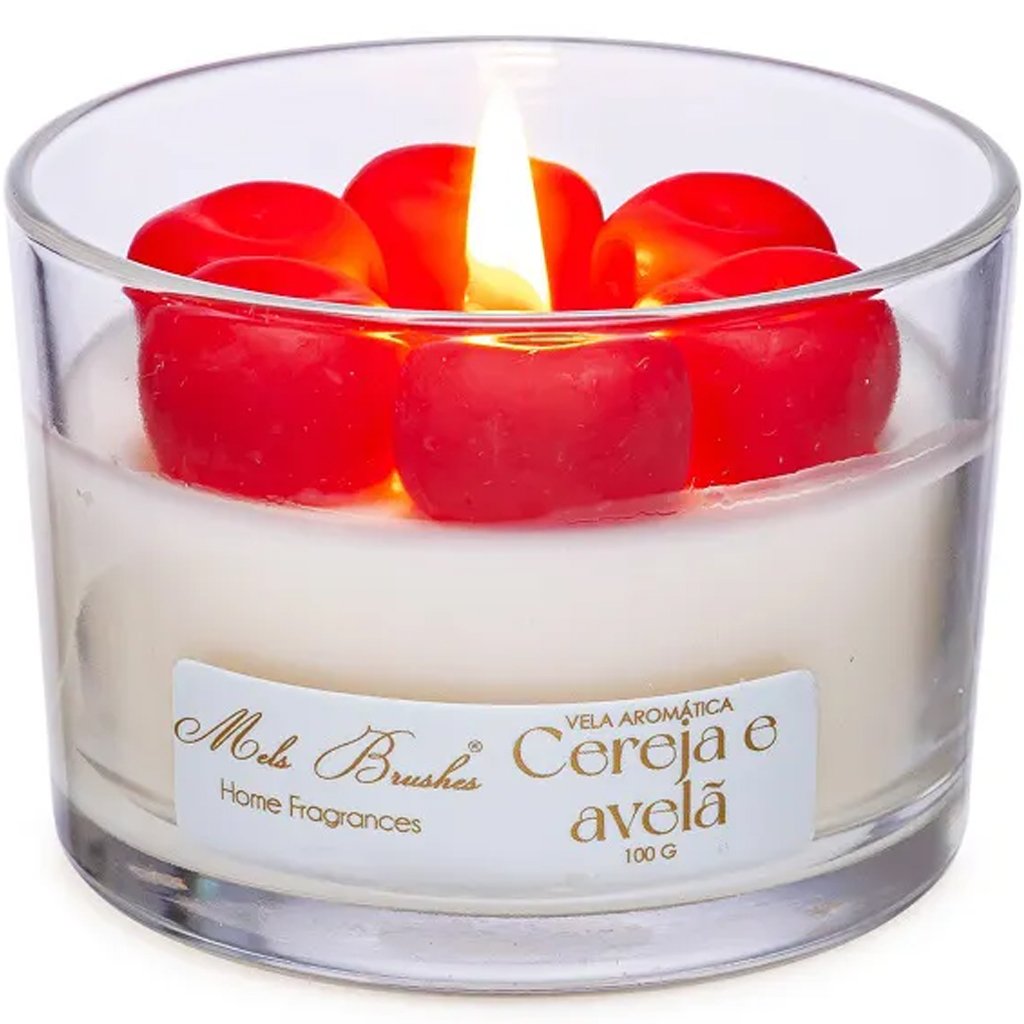 Vela Aromática Perfumada Mels Brushes 100g Cereja e Avelã