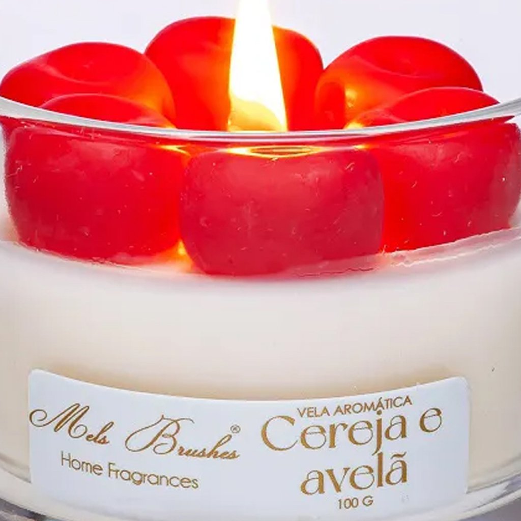 Vela Aromática Perfumada Mels Brushes 100g Cereja e Avelã