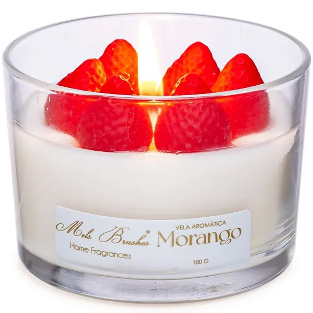 Vela Aromática Perfumada Mels Brushes 100g Morango