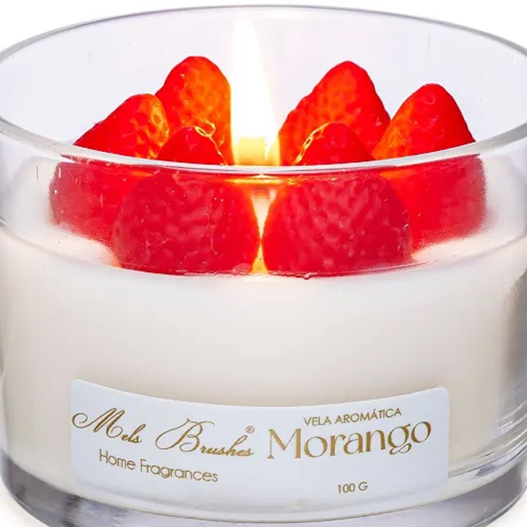 Vela Aromática Perfumada Mels Brushes 100g Morango
