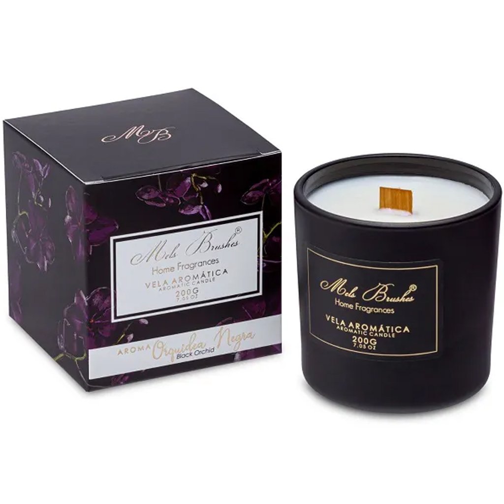 Vela Aromática Perfumada Mels Brushes 200g Orquidea Negra