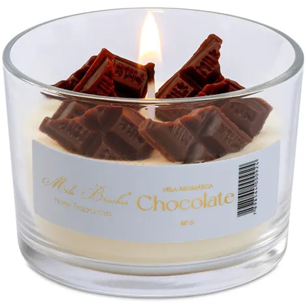 Vela Aromática Perfumada Mels Brushes 80g Chocolate