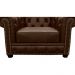 Kit 2 Poltronas Chesterfield com Pés Madeira Couro Capucino - Mempra