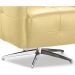 Kit 2 Poltronas Decorativas Astúria Base Giratória Couro Bege - Mempra