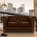 Sofá 2 Lugares 180cm Chesterfield Couro Capucino - Mempra