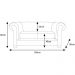 Sofá 2 Lugares 180cm Chesterfield Couro Capucino - Mempra