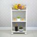 Armário Organizador Móvel Multiuso Branco com Rodinhas 40cm