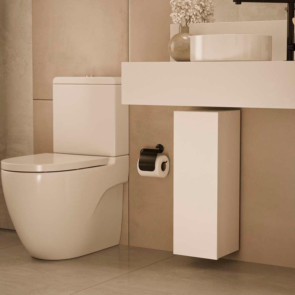 Armário Organizador Multiuso Branco com Porta para Banheiro