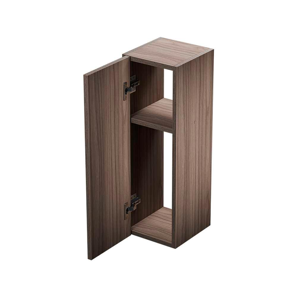 Armário Organizador Multiuso Nogal com Porta para Banheiro