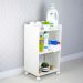Armário Organizador Multiuso para Lavanderia Branco com Rodízio 40cm