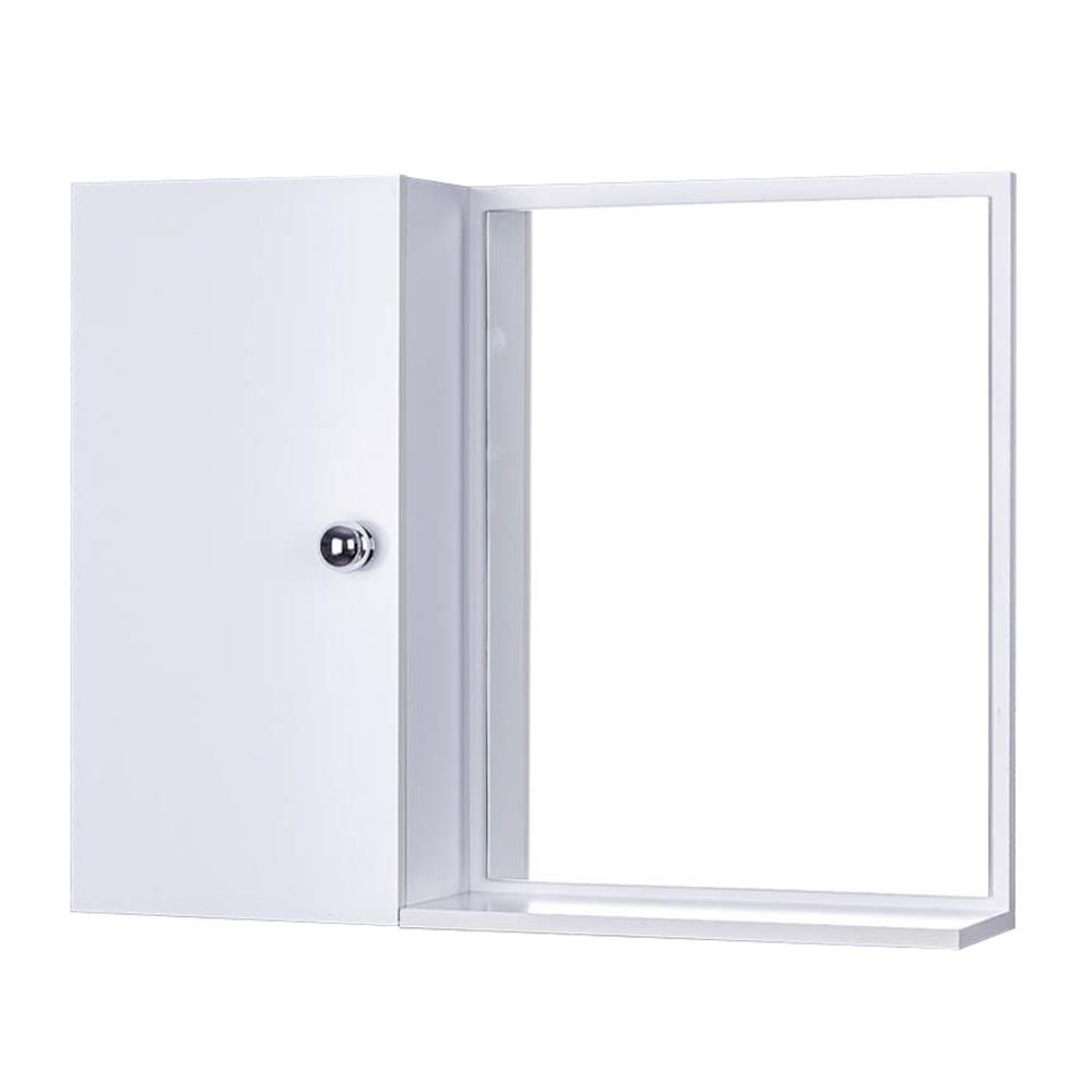 Armário Para Banheiro Com Espelho cor Branco Com Porta Que Fecha Suave