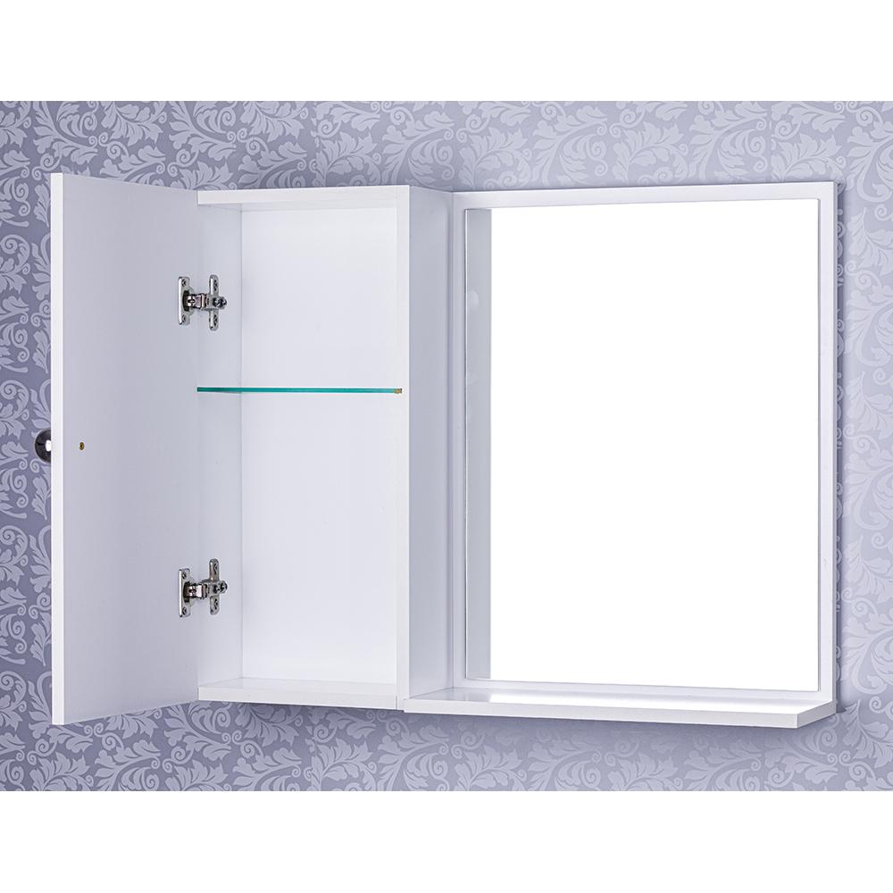 Armário Para Banheiro Com Espelho cor Branco Com Porta Que Fecha Suave