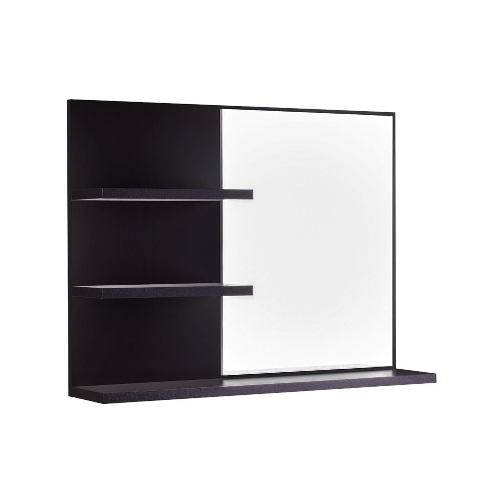 Armário Para Banheiro com Espelho Lugano 60 x 45cm - Preto