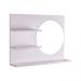 Armário Para Banheiro com Espelho Redondo Genova Branco 60 x 45cm