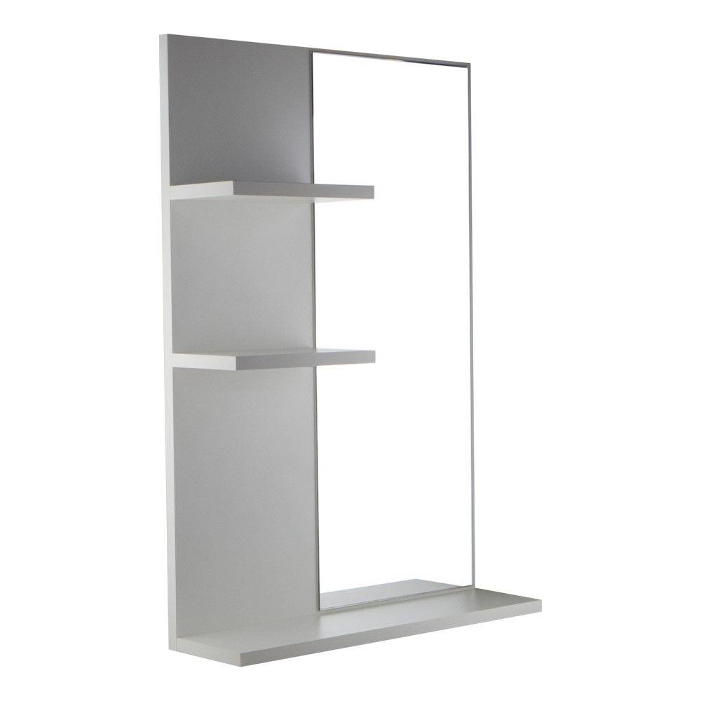 Armário para Banheiro com Espelho Liege A Branco 68cm