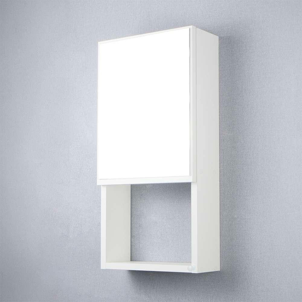 Armário para Banheiro com Espelho Mênfis Branco 27cm