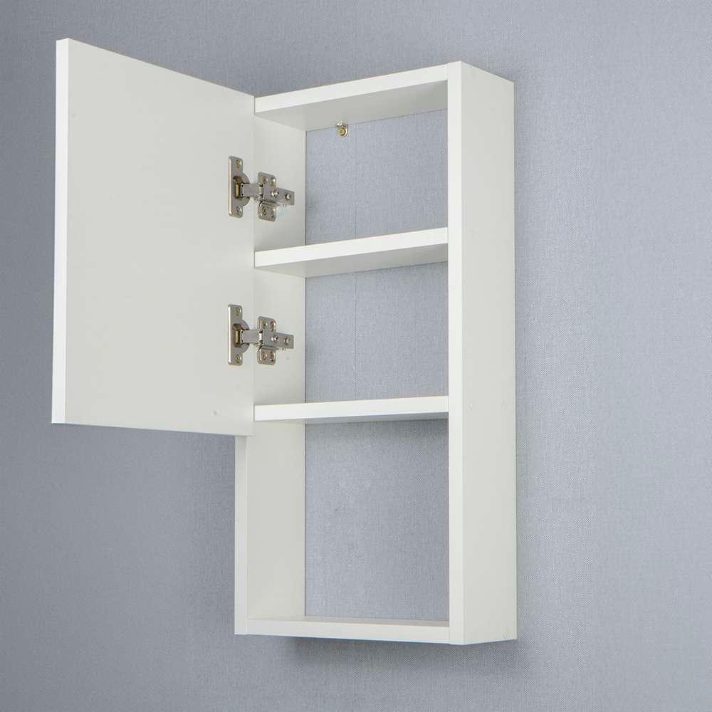 Armário para Banheiro com Espelho Mênfis Branco 27cm