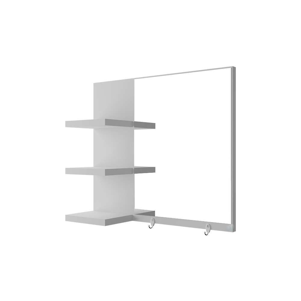 Armário para Banheiro com Espelho Orion Branco 40cm