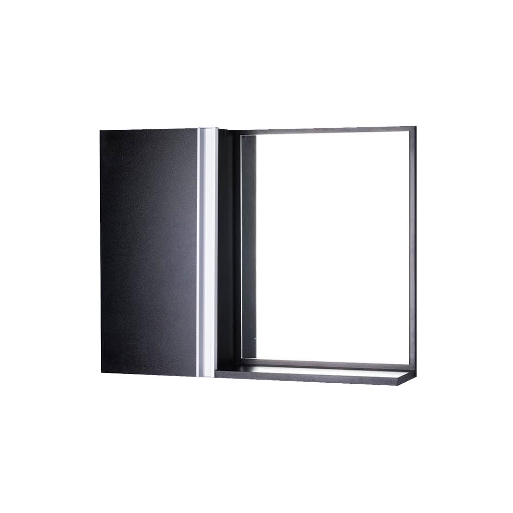 Armário para Banheiro com Espelho Preto Barra Vertical
