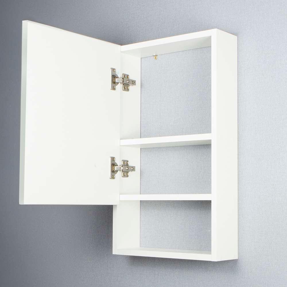 Armário para Banheiro com Espelho Tebas Branco 34cm