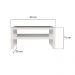Base Suporte para Monitor Apoio de Mesa Madeira Branco