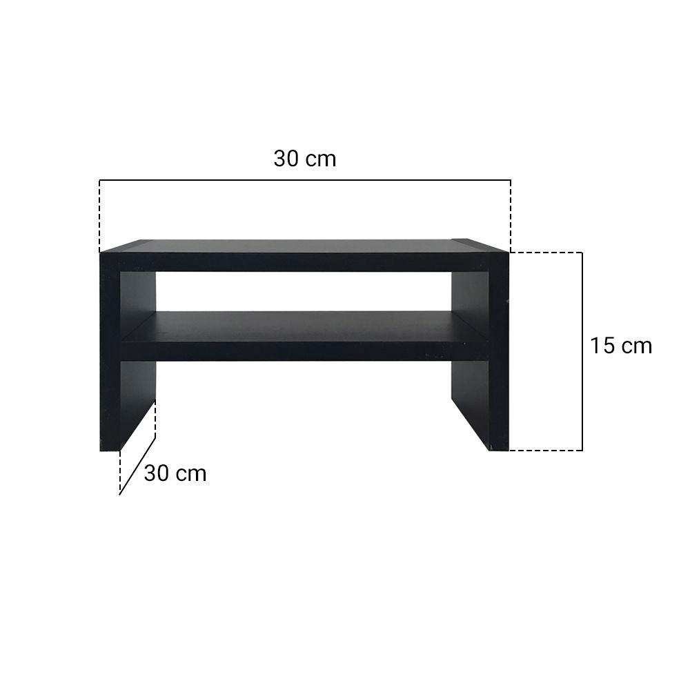 Base Suporte para Monitor Apoio de Mesa Madeira Preto