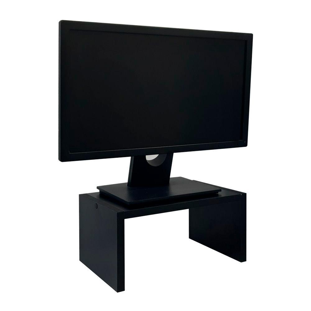 Base para Monitor Suporte de Mesa Madeira Preto