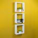 Conjunto 3 Nichos Decorativos 30x30 Branco para Sala Quarto