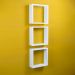 Conjunto 3 Nichos Decorativos 30x30 Branco para Sala Quarto
