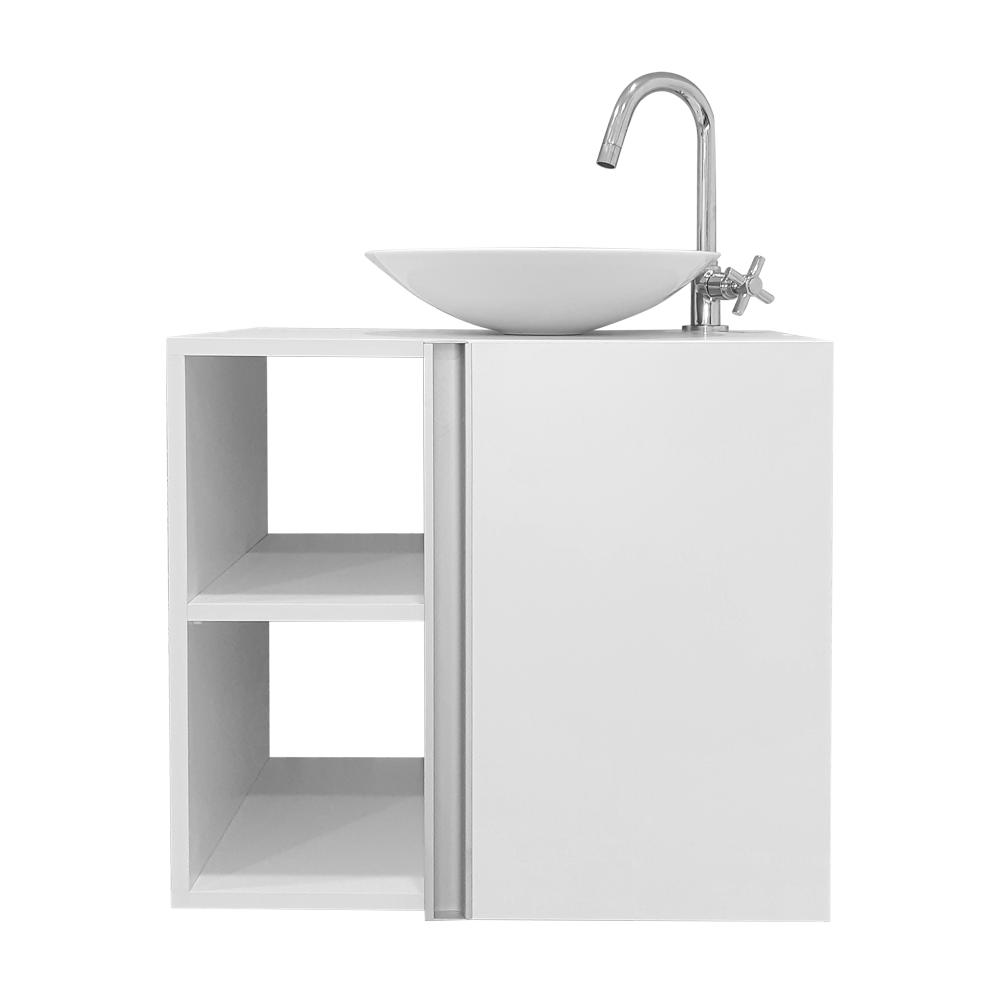 Conjunto Armário para banheiro Branco e Cuba Harpia