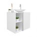 Conjunto Armário para banheiro Branco e Cuba Harpia