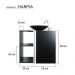 Conjunto Armário para banheiro Preto e Cuba Harpia