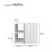 Conjunto Gabinete para Banheiro Branco 55cm sem Cuba Harpia