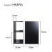 Conjunto Gabinete para Banheiro Preto 55cm sem Cuba Harpia