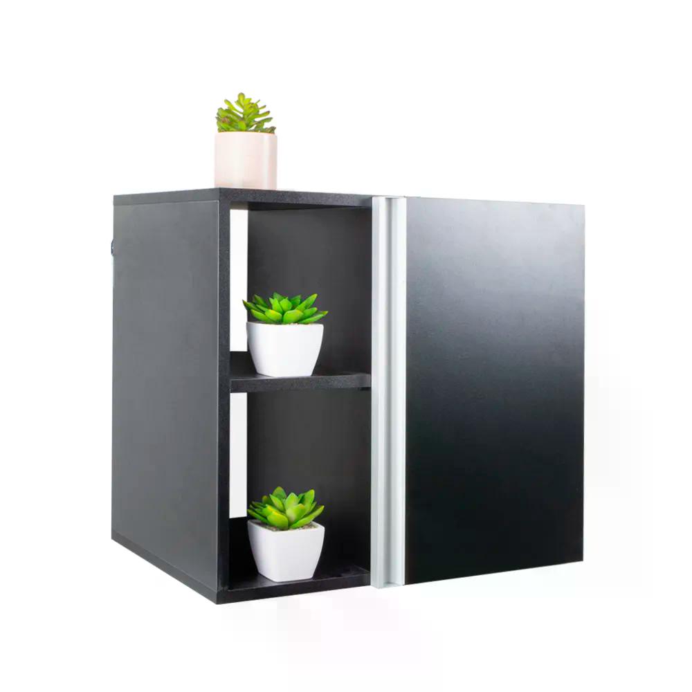 Conjunto Gabinete para Banheiro Preto 55cm sem Cuba Harpia