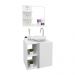 Conjunto Gabinete para banheiro Branco e Cuba com Espelheira Harpia