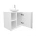 Conjunto Gabinete para banheiro Branco e Cuba com Espelho Harpia