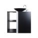 Conjunto Gabinete para banheiro Preto com Cuba Harpia