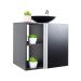 Conjunto Gabinete para banheiro Preto com Cuba Harpia