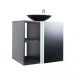 Conjunto Gabinete para banheiro Preto com Cuba Harpia