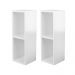 Conjunto Mesa De Cabeceira Pequena 20x20x60cm Diamante Branco Quarto Sala
