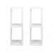 Conjunto Mesa De Cabeceira Pequena 20x20x60cm Diamante Branco Quarto Sala
