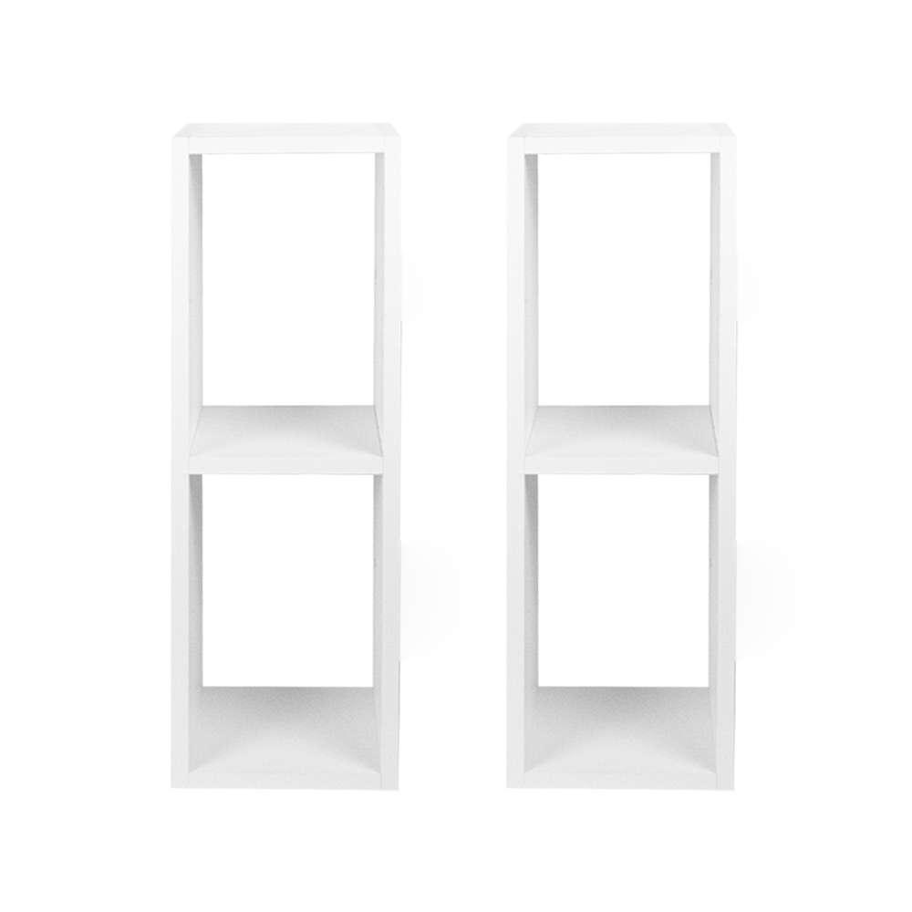Conjunto Mesa De Cabeceira Pequena 20x20x60cm Diamante Branco Quarto Sala