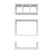 Conjunto Nicho e Prateleira Branco para Banheiro 40 x 12cm