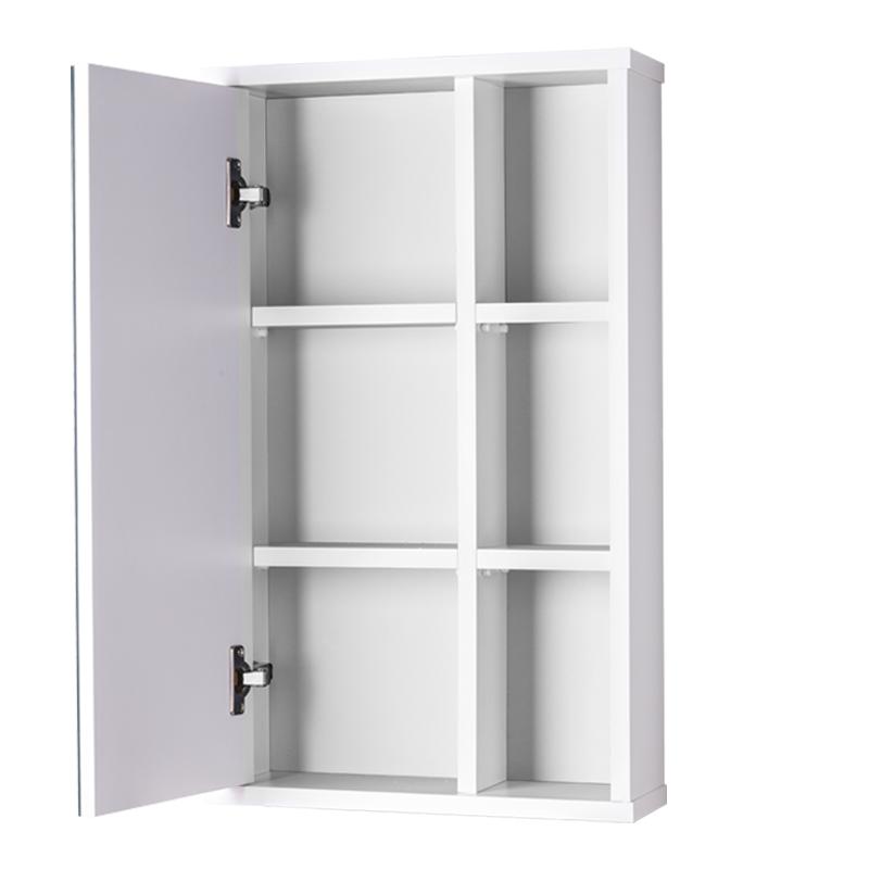 Espelho Milano para Banheiro com Armário Branco - 69 x 42cm