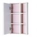 Espelho Milano para Banheiro com Armário Branco e Rosa Claro - 69 x 42cm