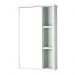 Espelho Milano para Banheiro com Armário Branco e Verde Menta - 69 x 42cm