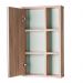 Espelho Milano para Banheiro com Armário Carvalho e Verde Menta - 69 x 42cm