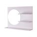 Espelho Redondo para Banheiro com Prateleiras Genova Branco 60 x 45cm